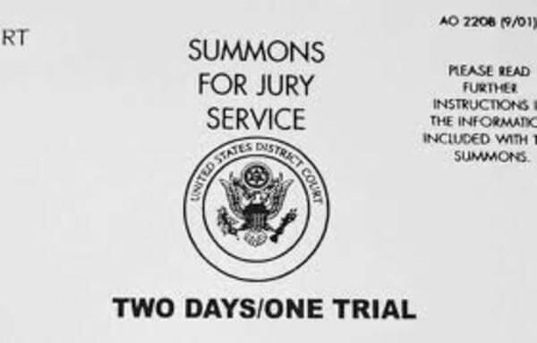 summons for jury service official letter